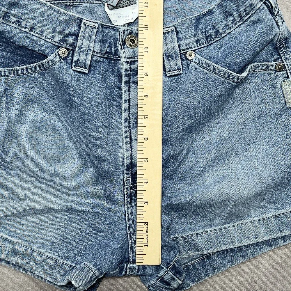 Vintage Silver Jeans Shorts Womens 29 Blue High Waist Denim Made in Canada